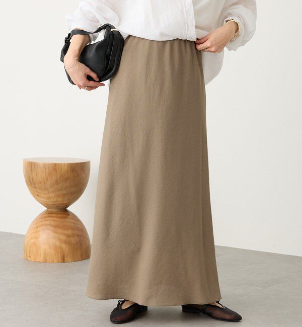  「【軽やかに揺れる落ち感が魅力】メッシュバイアススカート」|スカート|