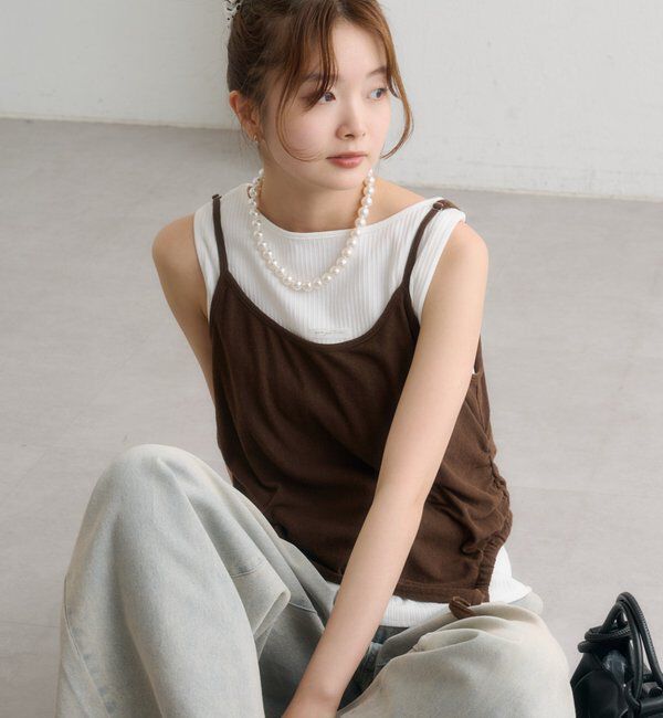  「シアーレイヤードキャミSET」|Tシャツ・カットソー|