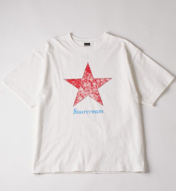  「【UNISEX】SourcreamラインストーンスターグラフィックTEE」|Tシャツ・カットソー|ホワイト