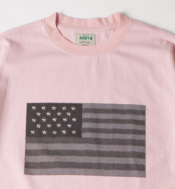  「【UNISEX】KOOKY'N スタースタッズフラッググラフィックTEE」|Tシャツ・カットソー|