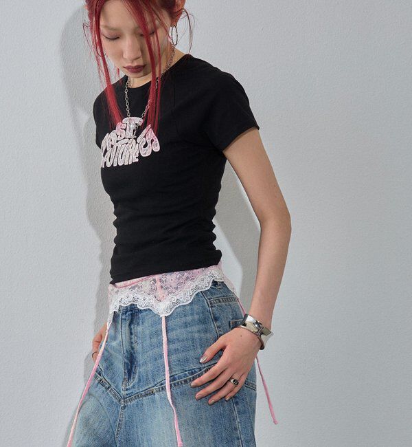  「【新色追加】デフォルメレースロゴチビT」|Tシャツ・カットソー|