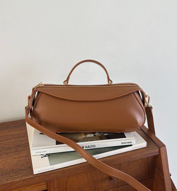  「【上品見え◎】ミニマルトップハンドルBAG」|トートバッグ|キャメル