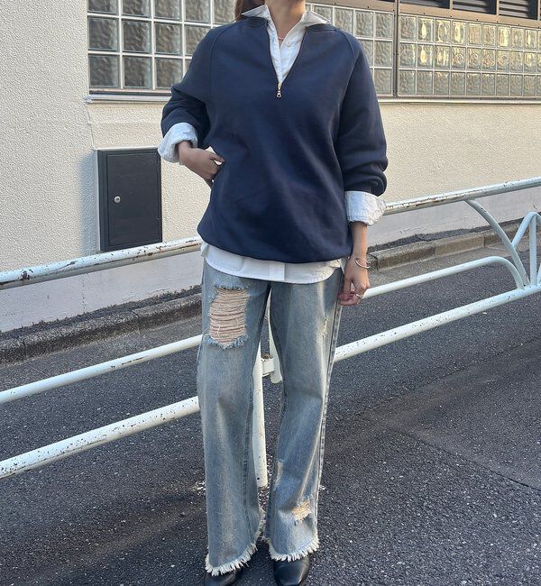  「2WAYジップスウェット」|Tシャツ・カットソー|