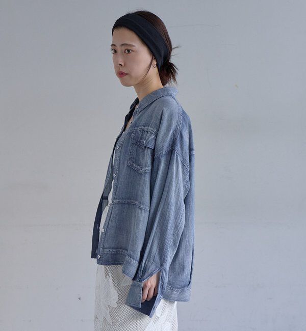  「【再入荷】シアーデニムシャツ」|シャツ・ブラウス|
