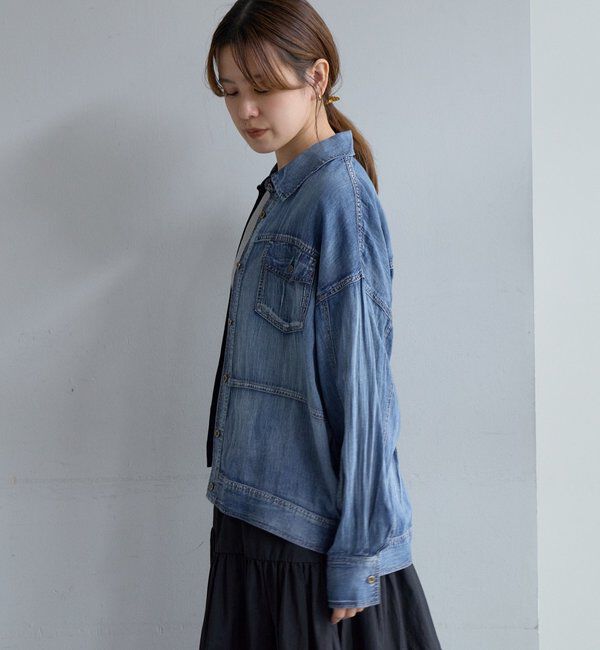  「【再入荷】シアーデニムシャツ」|シャツ・ブラウス|