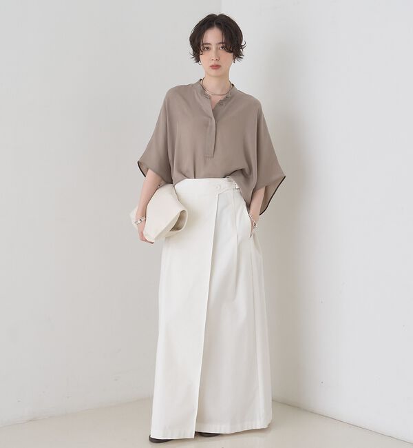 Rouge vif「【セットアップ対応】キュプラフィブリルドレープスキッパーブラウス」|シャツ・ブラウス|