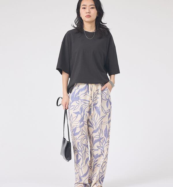 Rouge vif「コットンバックドレープTシャツ/セミロング丈」|Tシャツ・カットソー|
