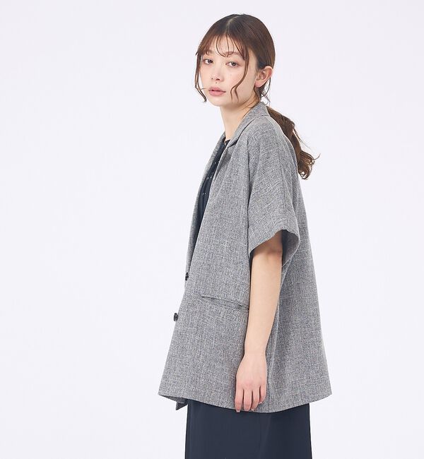 abahouse mavie「【大好評につき再登場！】ハーフスリーブ ジャケット」|テーラードジャケット|