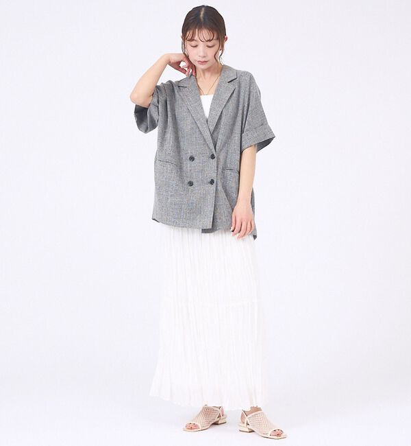 abahouse mavie「【大好評につき再登場！】ハーフスリーブ ジャケット」|テーラードジャケット|