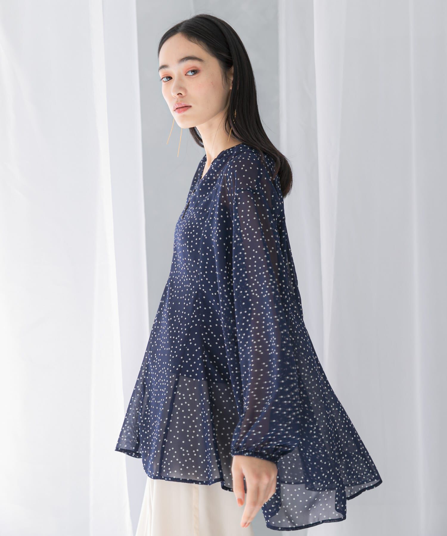 URBAN RESEARCH ROSSO「シアードットチュニック」|チュニック|ネイビー