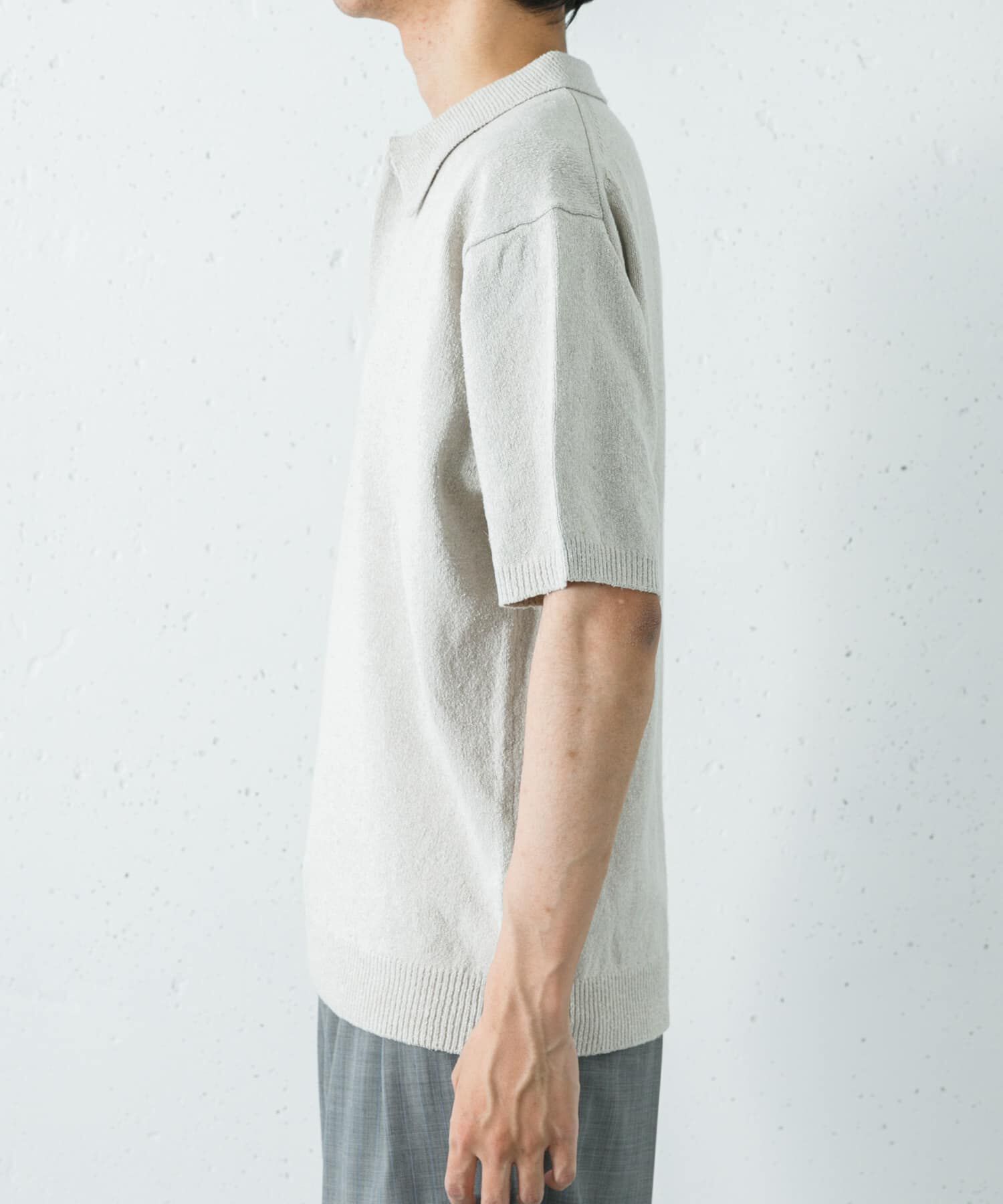 URBAN RESEARCH「SILK NOIL スキッパーポロニット」|ポロシャツ|