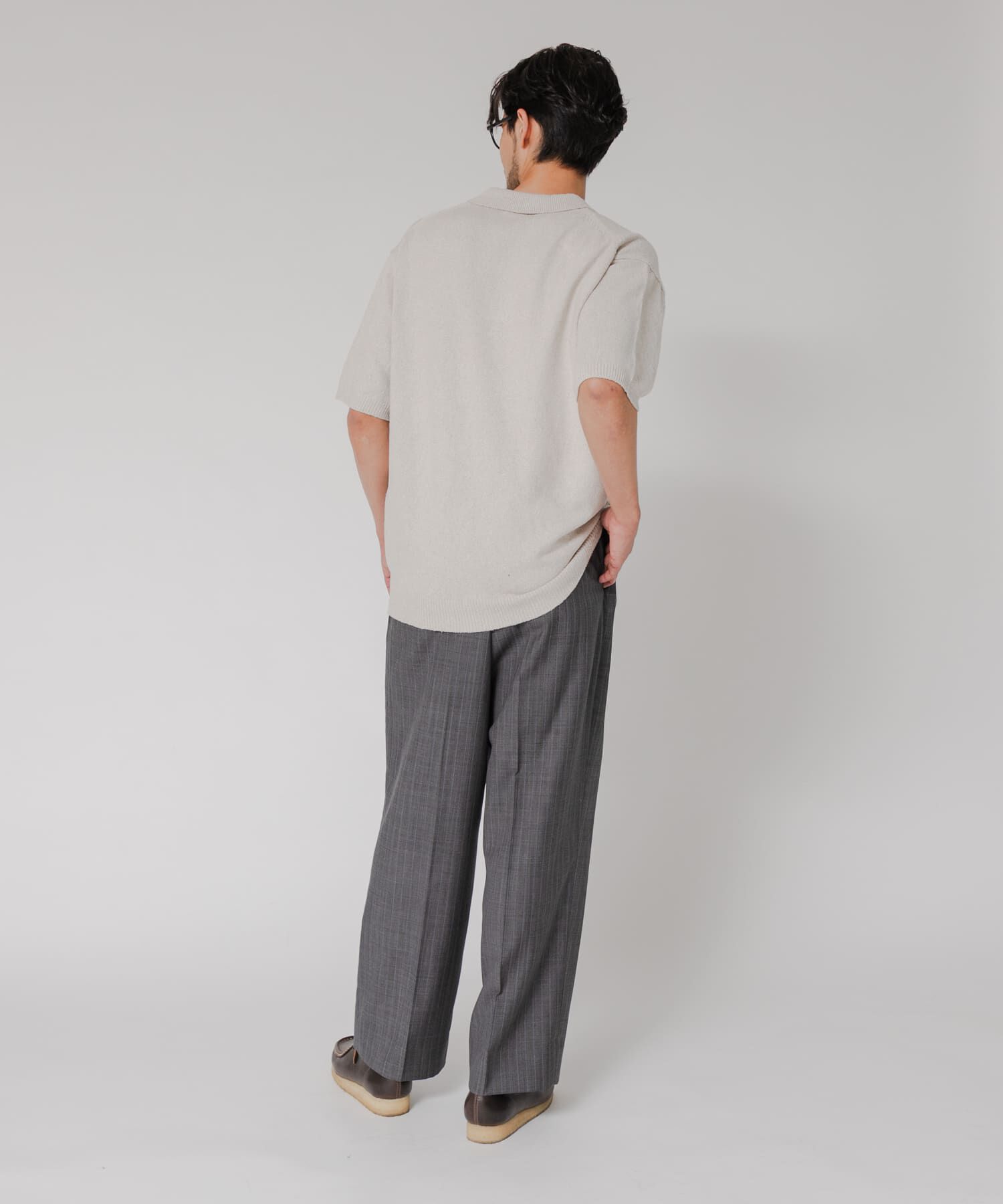 URBAN RESEARCH「SILK NOIL スキッパーポロニット」|ポロシャツ|