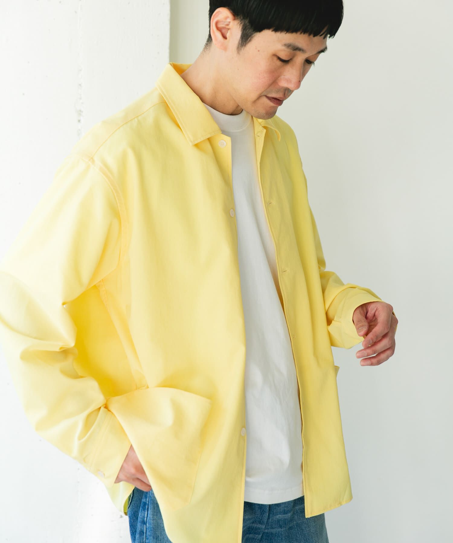URBAN RESEARCH DOORS「『ｲｰｼﾞｰｹｱ/速乾/UVｶｯﾄ』ｸｲｯｸﾄﾞﾗｲﾛﾝｸﾞｽﾘｰﾌﾞｼ」|その他|イエロー