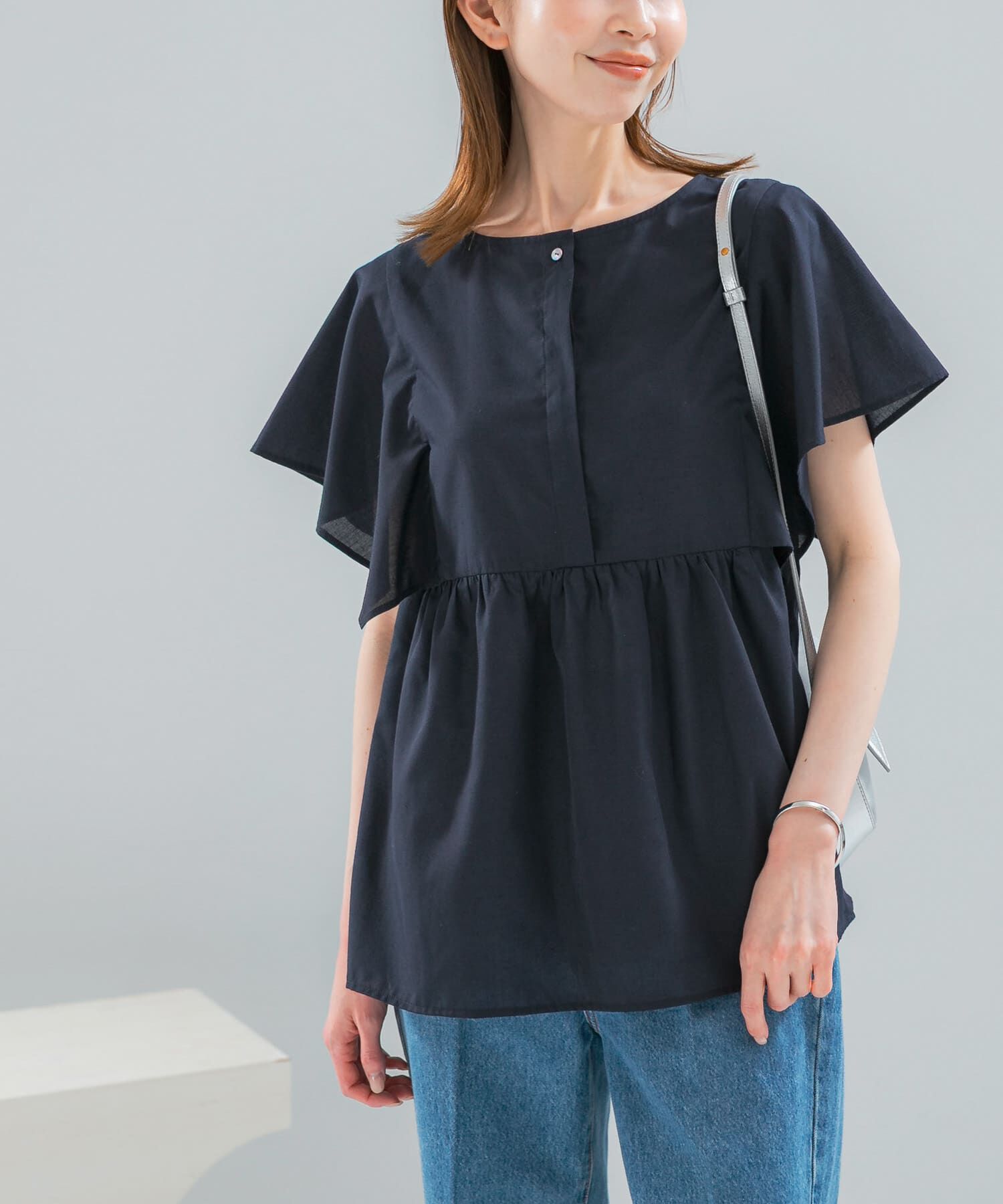 URBAN RESEARCH ROSSO「『WEB限定』『UR TECH Smart Linen Touch』フレアスリーブブラウス」|シャツ・ブラウス|