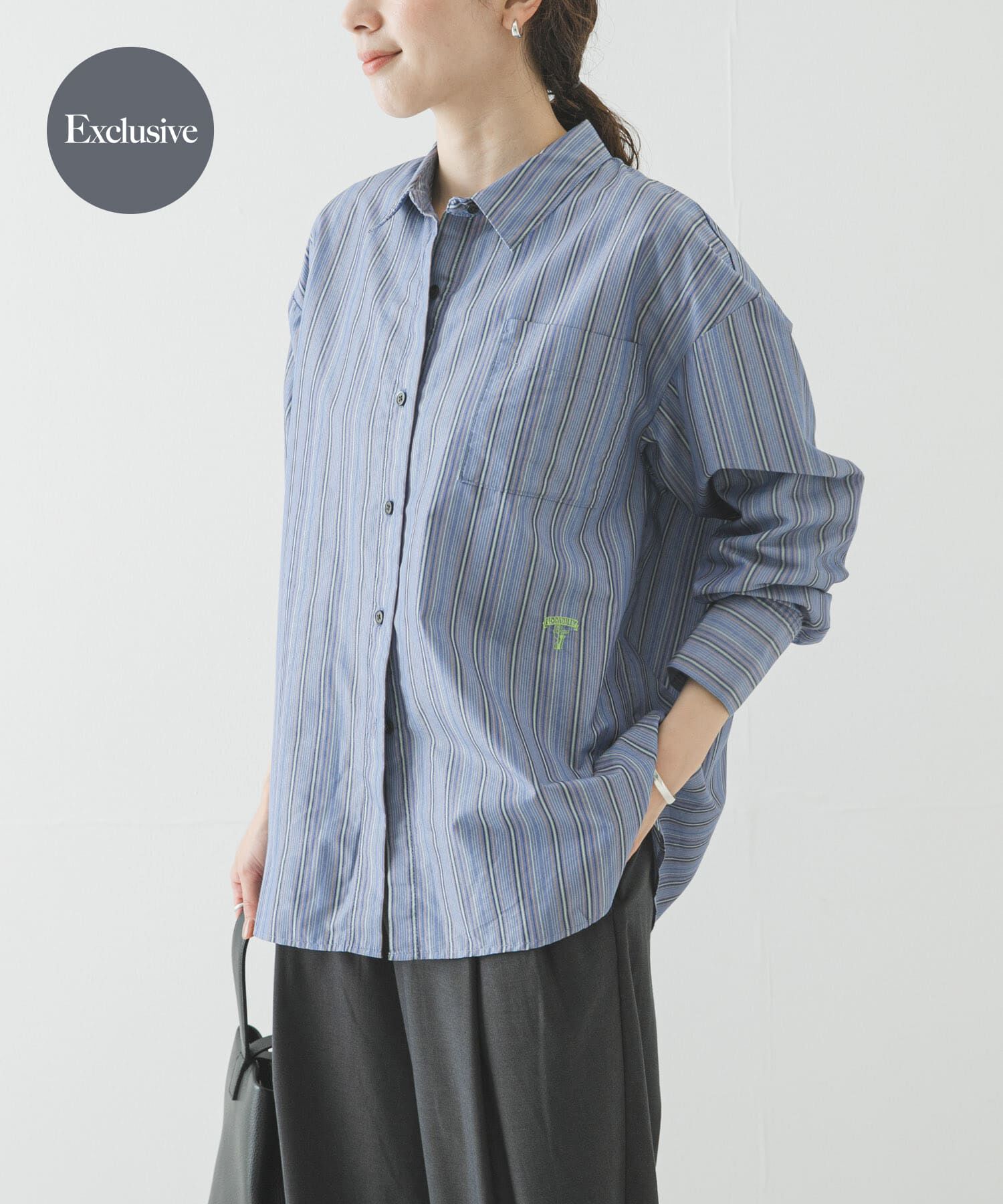 URBAN RESEARCH「『別注』PICCA&times;URBAN RESEARCH　レギュラーカラールーズシャツ」|シャツ・ブラウス|ストライプ