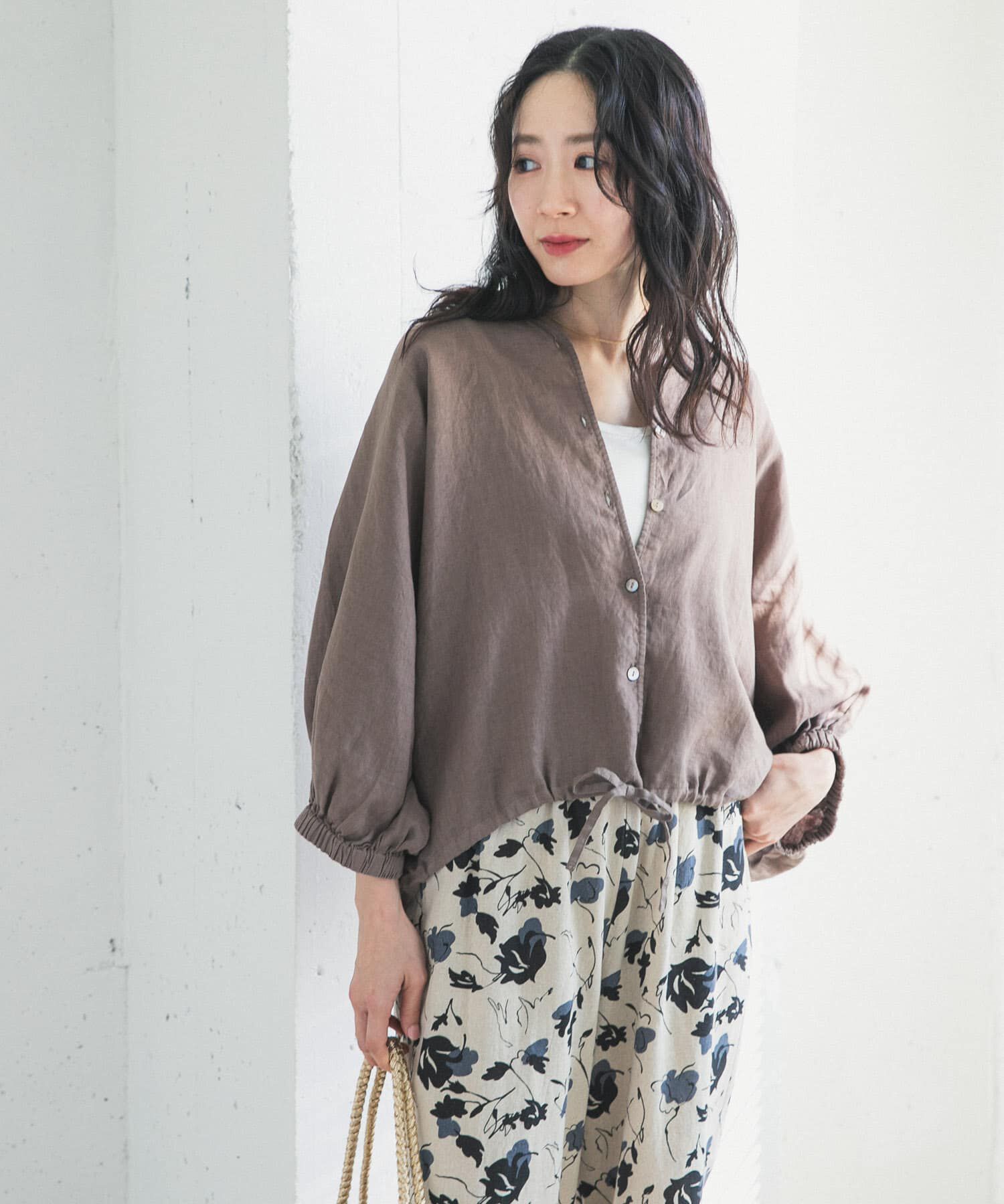 URBAN RESEARCH DOORS「リネンドロストドルマンブラウス」|シャツ・ブラウス|