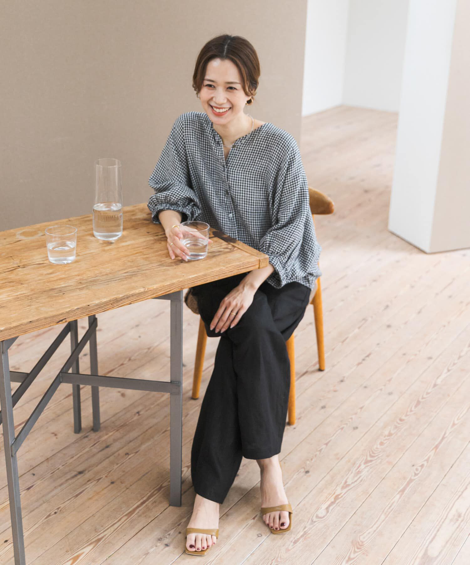 URBAN RESEARCH DOORS「リネンドロストドルマンブラウス」|シャツ・ブラウス|