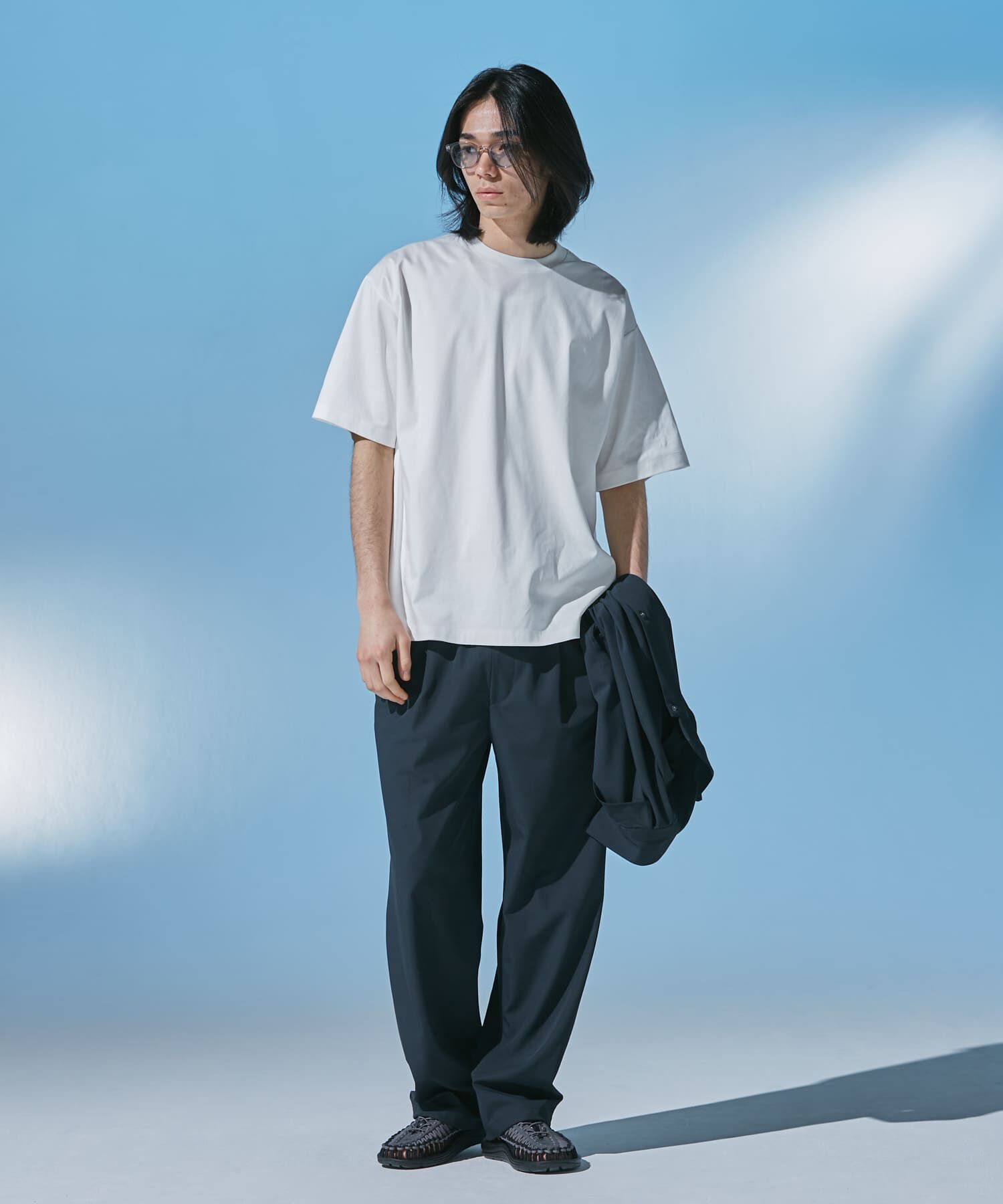 URBAN RESEARCH DOORS「『UR TECH』 サマシェア クルーネックTシャツ」|Tシャツ・カットソー|