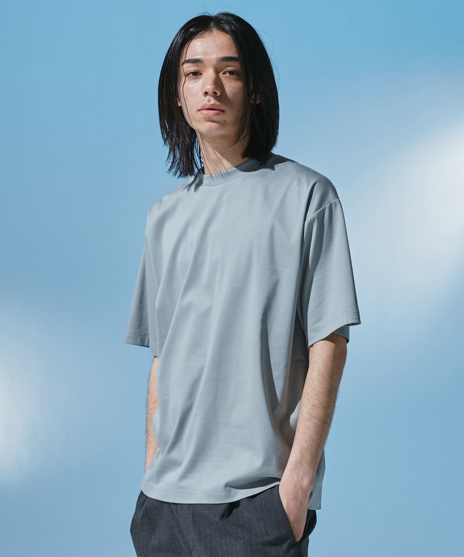 URBAN RESEARCH DOORS「『UR TECH』 サマシェア クルーネックTシャツ」|Tシャツ・カットソー|