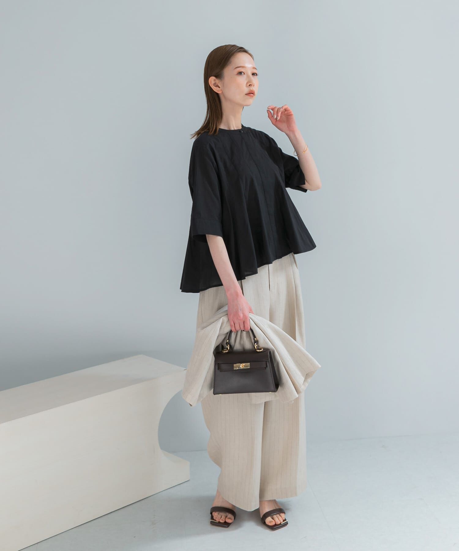 URBAN RESEARCH ROSSO「『WEB限定』コットンボイルフレアシャツ」|シャツ・ブラウス|