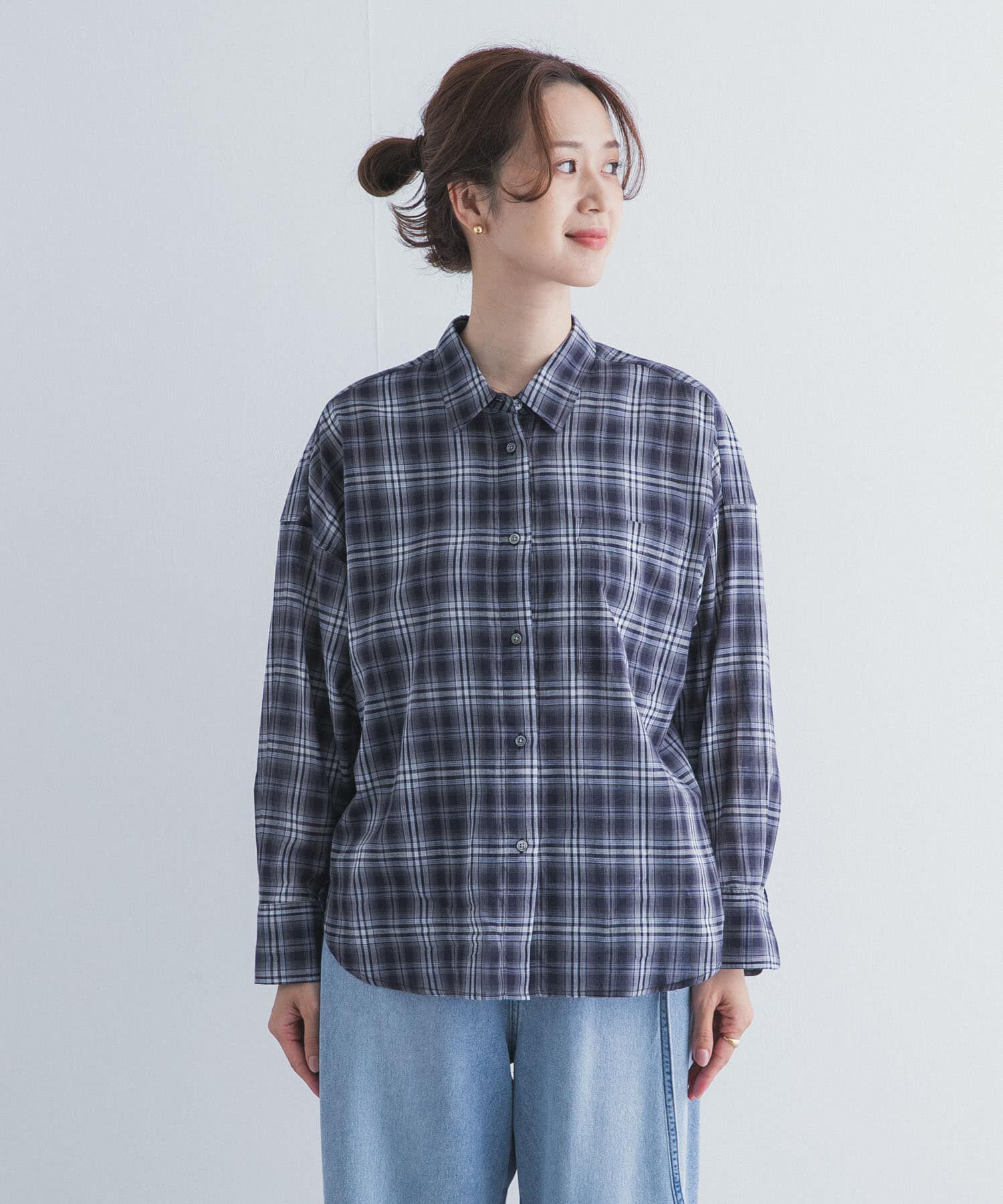URBAN RESEARCH DOORS「チェックシアーシャツ」|シャツ・ブラウス|