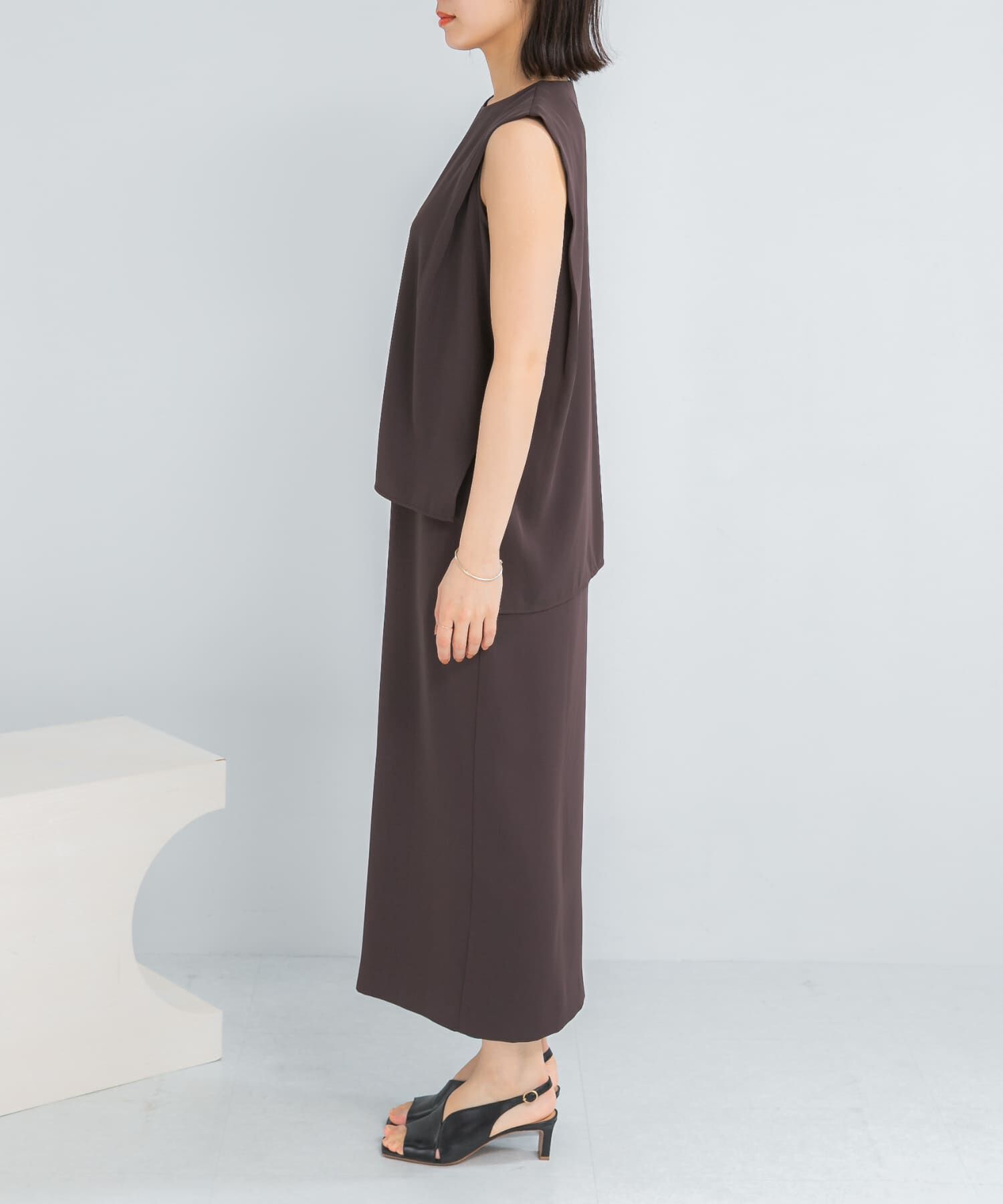 URBAN RESEARCH ROSSO「バックメタルポイントストレートワンピース」|ワンピース|
