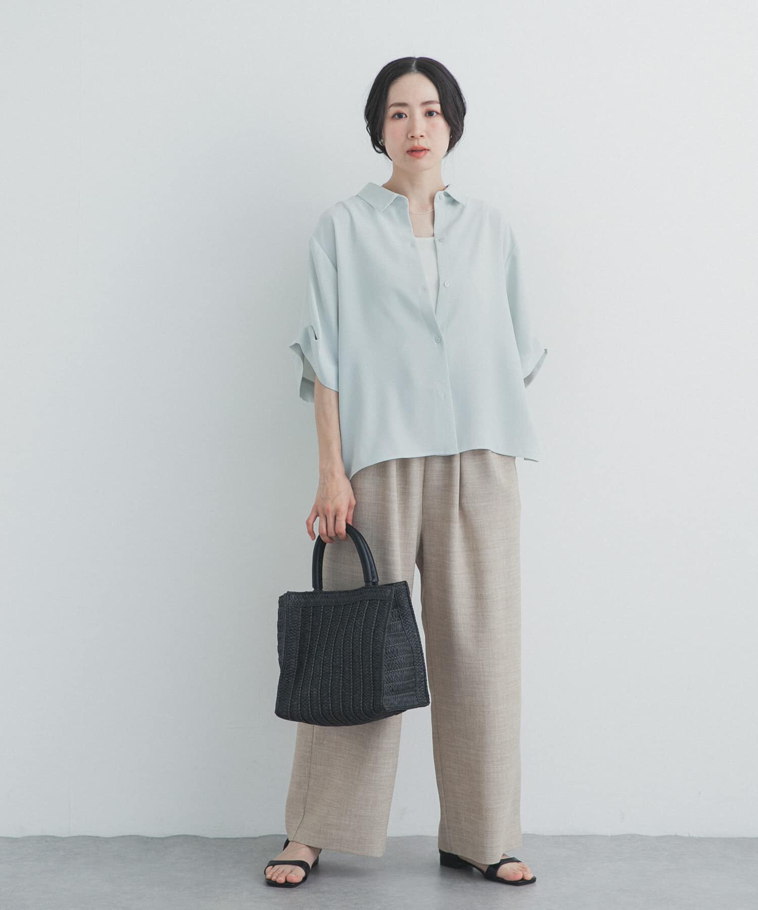 URBAN RESEARCH DOORS「タックスリーブシャツ」|シャツ・ブラウス|