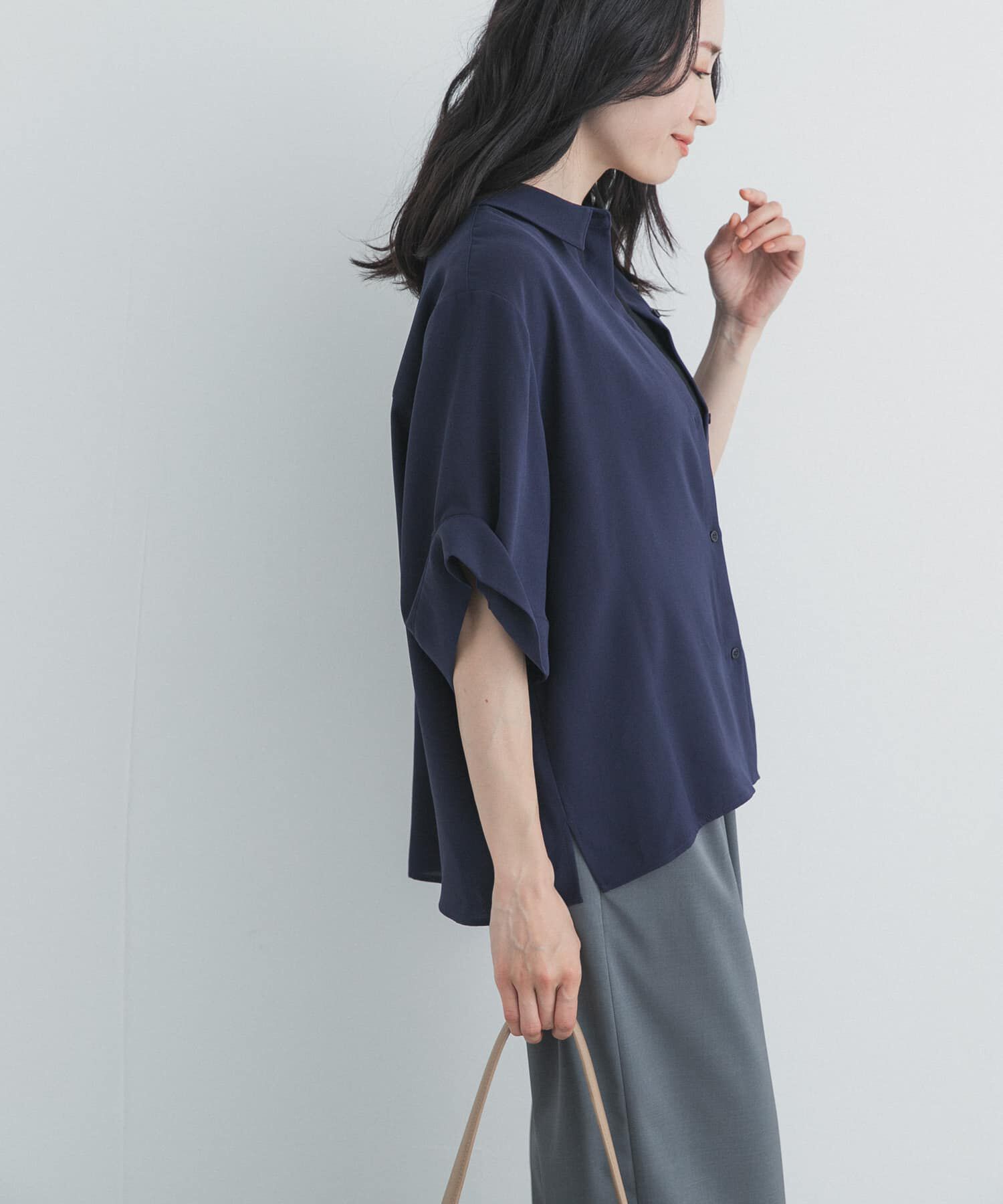 URBAN RESEARCH DOORS「タックスリーブシャツ」|シャツ・ブラウス|