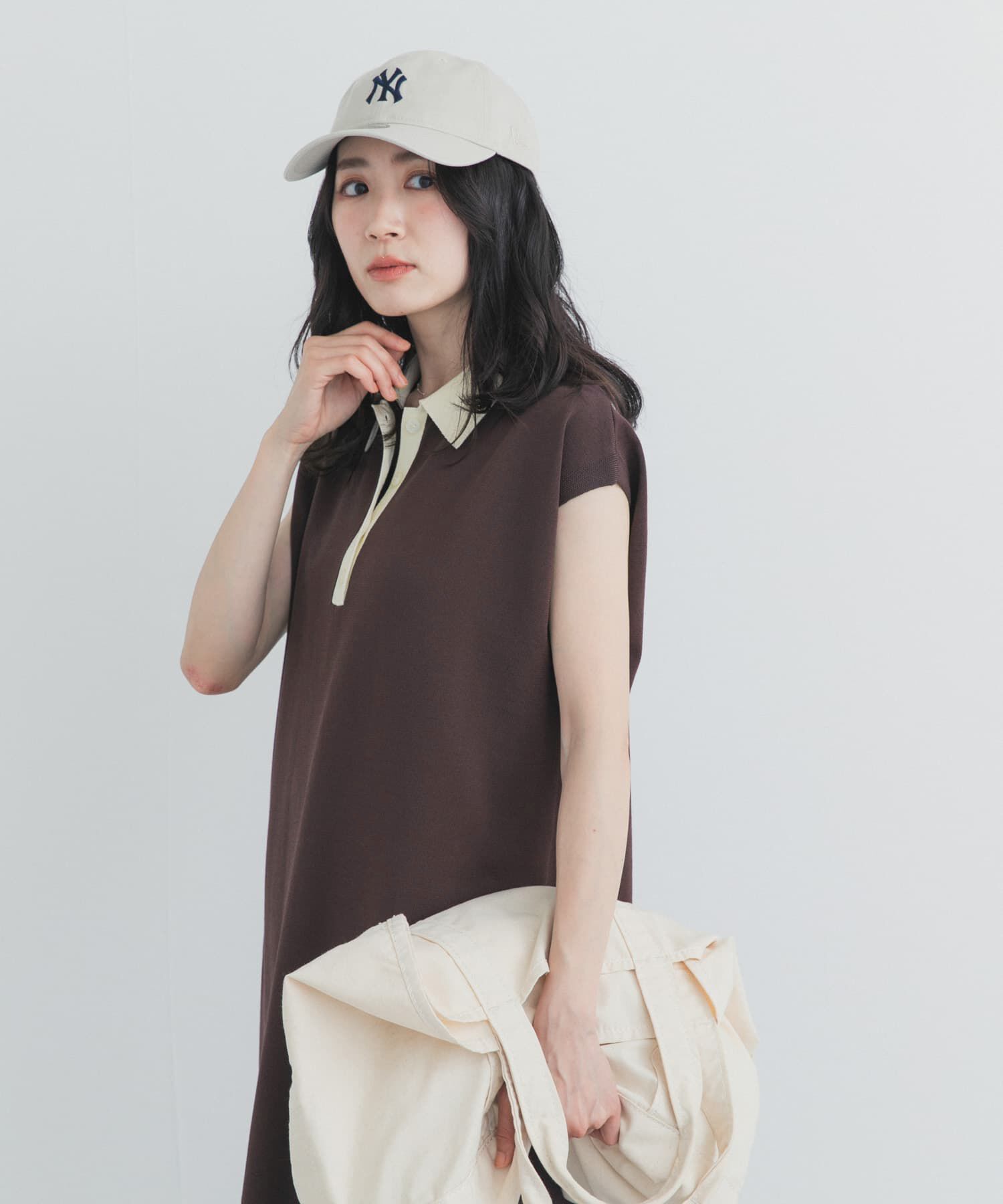 URBAN RESEARCH DOORS「フレンチスリーブニットワンピース」|ワンピース|