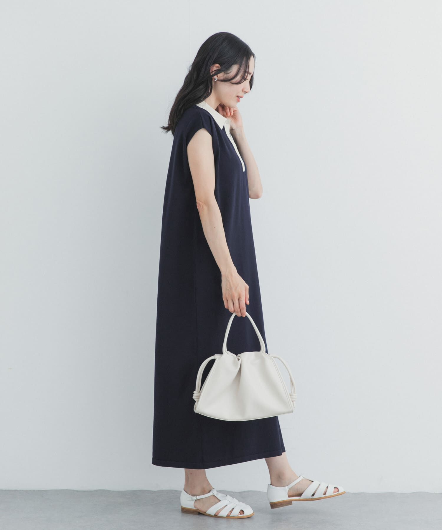 URBAN RESEARCH DOORS「フレンチスリーブニットワンピース」|ワンピース|
