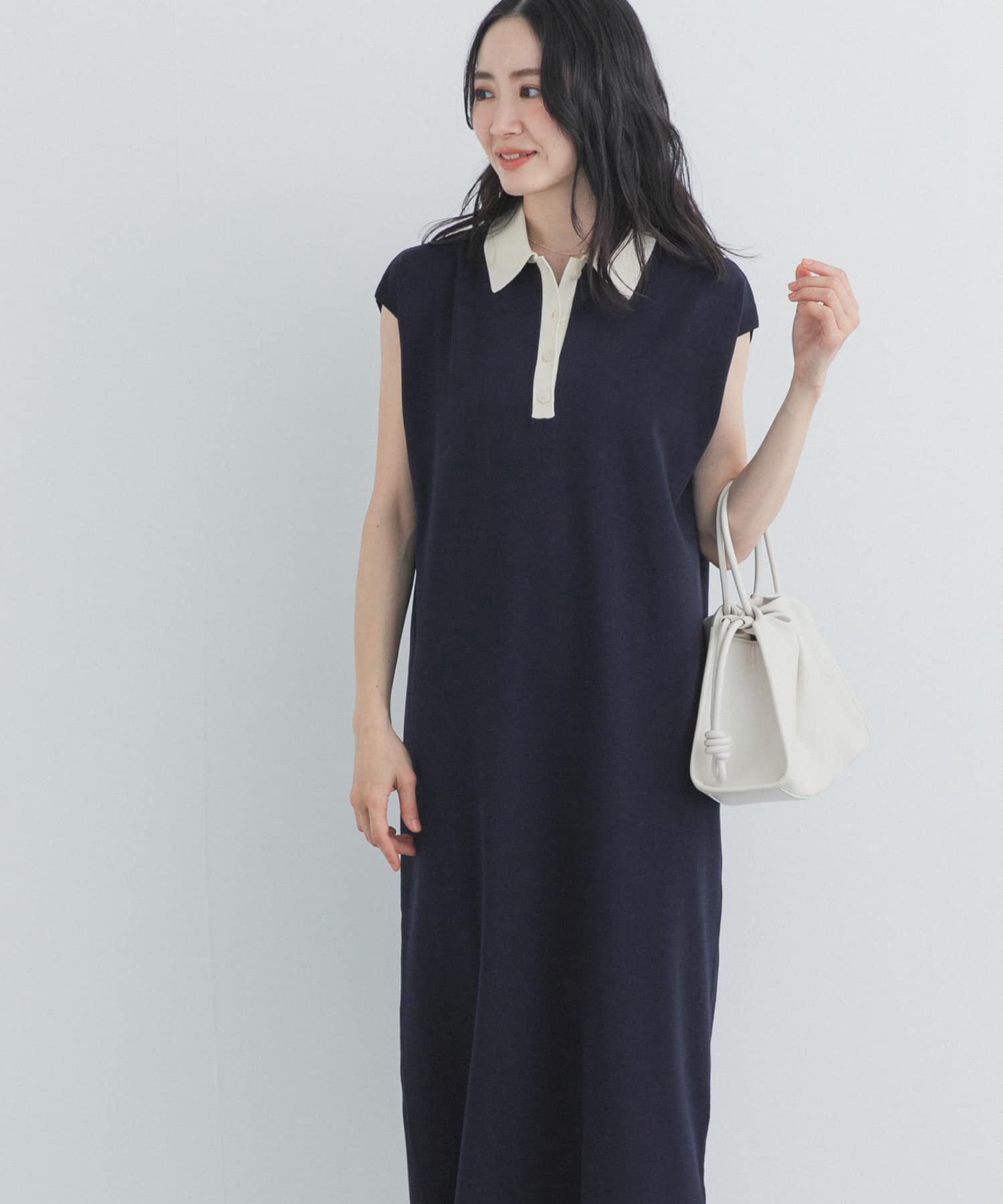 URBAN RESEARCH DOORS「フレンチスリーブニットワンピース」|ワンピース|