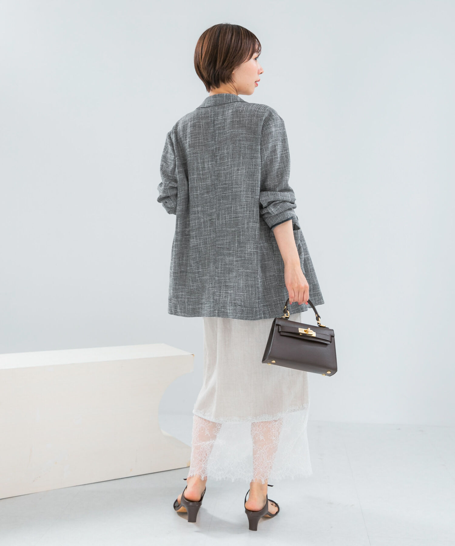URBAN RESEARCH ROSSO「レースドッキングリネンスカート」|スカート|