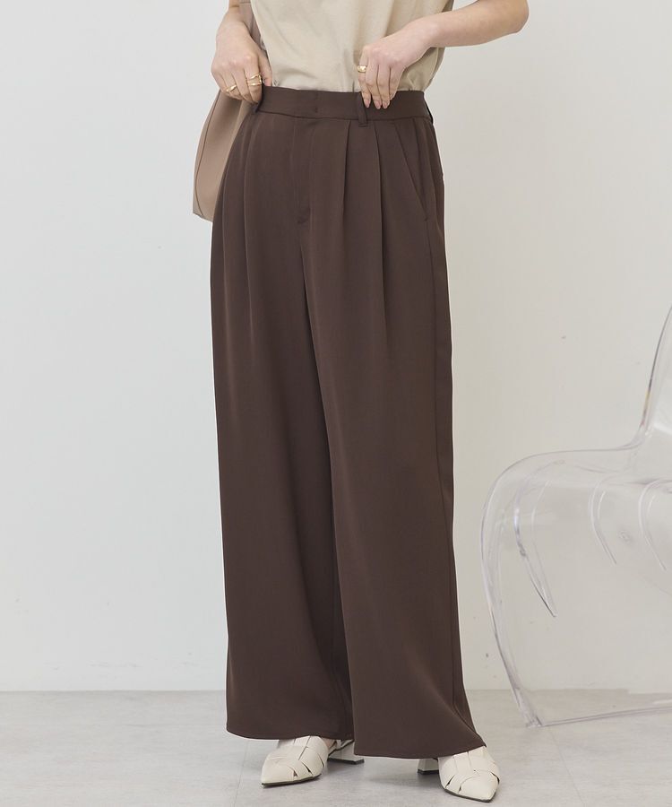 AMERICAN HOLIC「【接触冷感・イージーケア】ドレープパンツ」|その他|Brown
