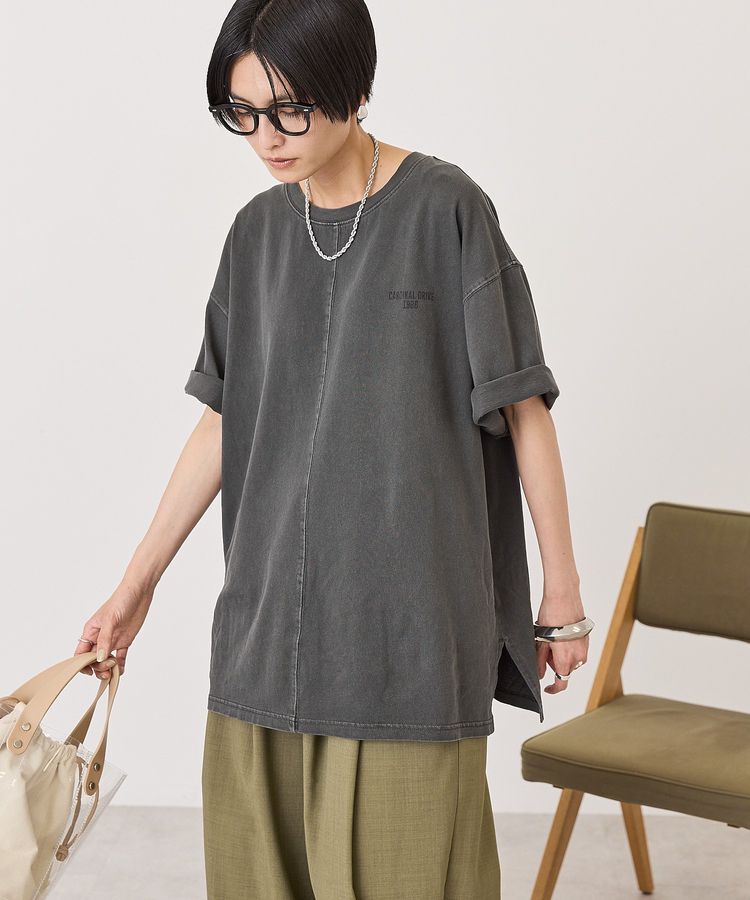 AMERICAN HOLIC「バックロゴルーズTシャツ」|Tシャツ・カットソー|Charcoal Gray