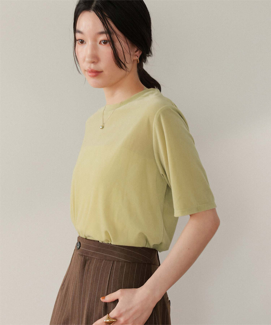 titivate「シアーベロア半袖Tシャツ」|Tシャツ・カットソー|