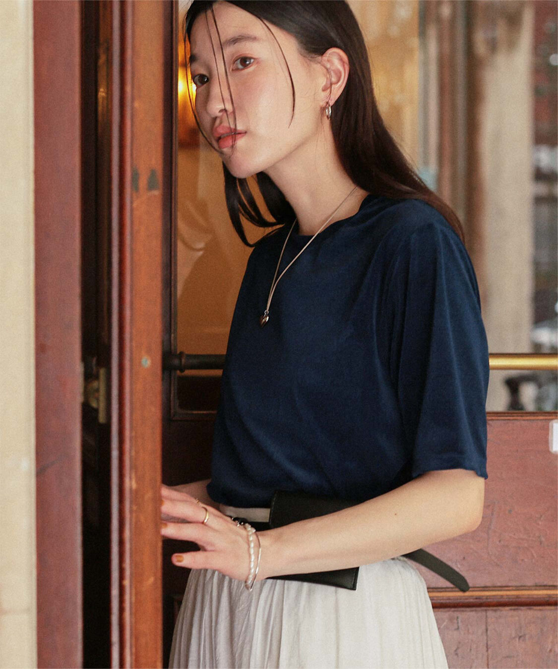 titivate「シアーベロア半袖Tシャツ」|Tシャツ・カットソー|