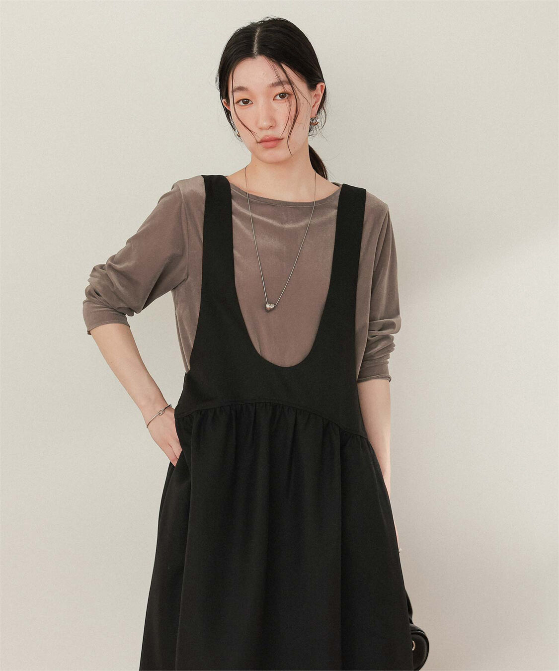 titivate「シアーベロアロングTシャツ」|Tシャツ・カットソー|