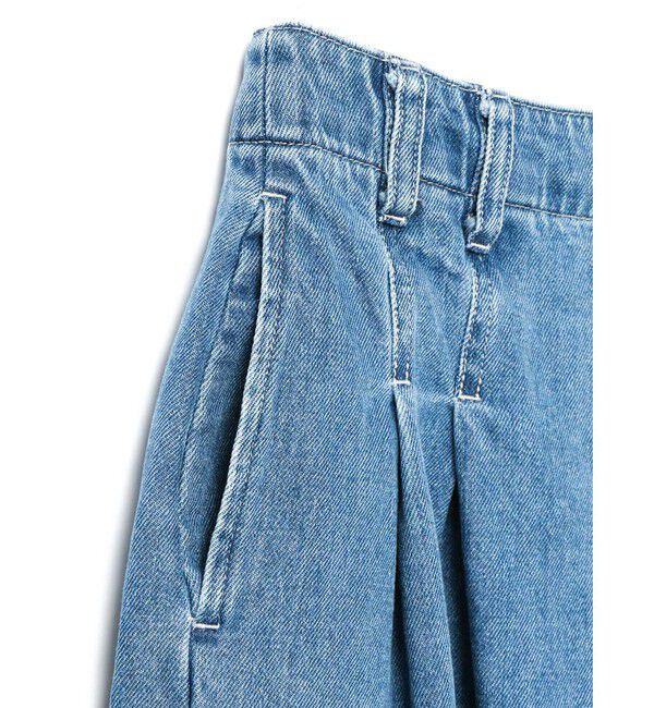 mizuiro ind「mizuiro ind ハイウエストワイドハーフパンツ(BLEACH)」|その他|