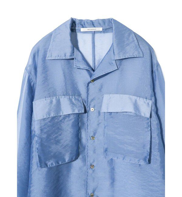 MIDIUMISOLID「MIDIUMISOLID Men&rsquo;s シアーオープンカラーシャツ」|シャツ・ブラウス|