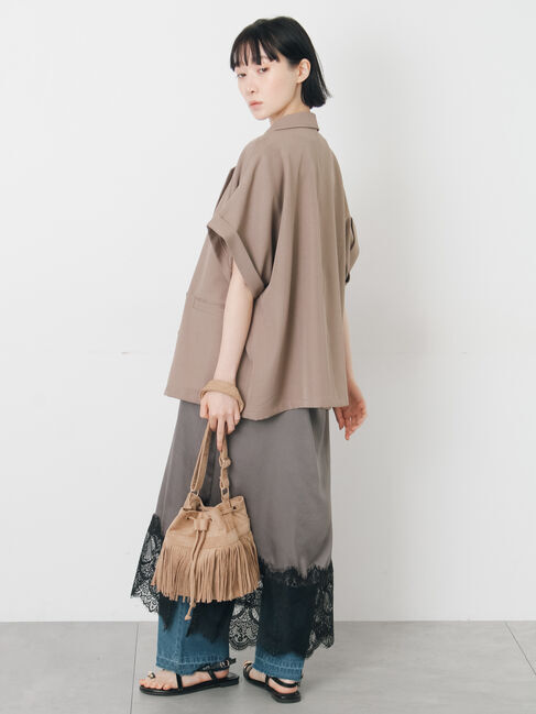 Samansa Mos2「【イージーケア、接触冷感】リネンタッチジャケット」|その他|