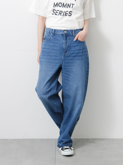 Samansa Mos2「【ECO DENIM】ストレートパンツ」|その他|ブルー