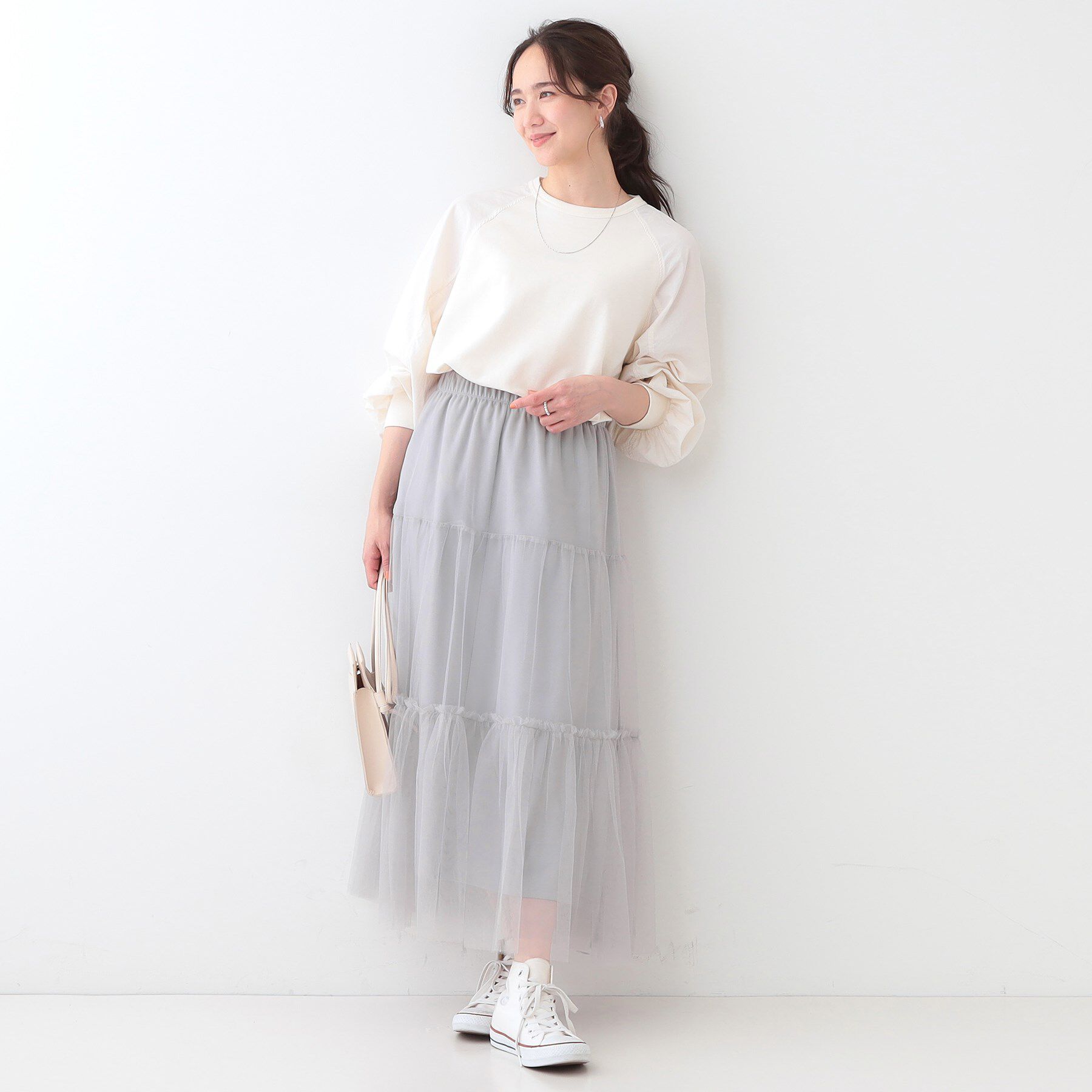 SHOO･LA･RUE「【S-LL】チュールレイヤード ティアードスカート」|スカート|