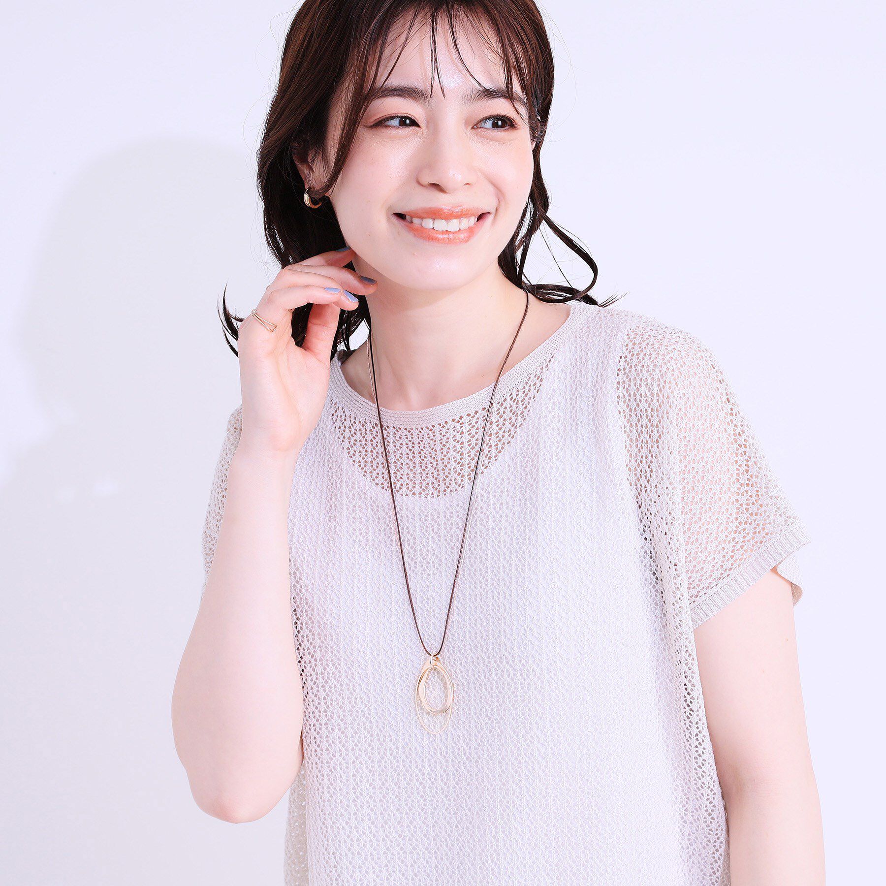 SHOO･LA･RUE「オーバル2連コードネックレス」|ネックレス|