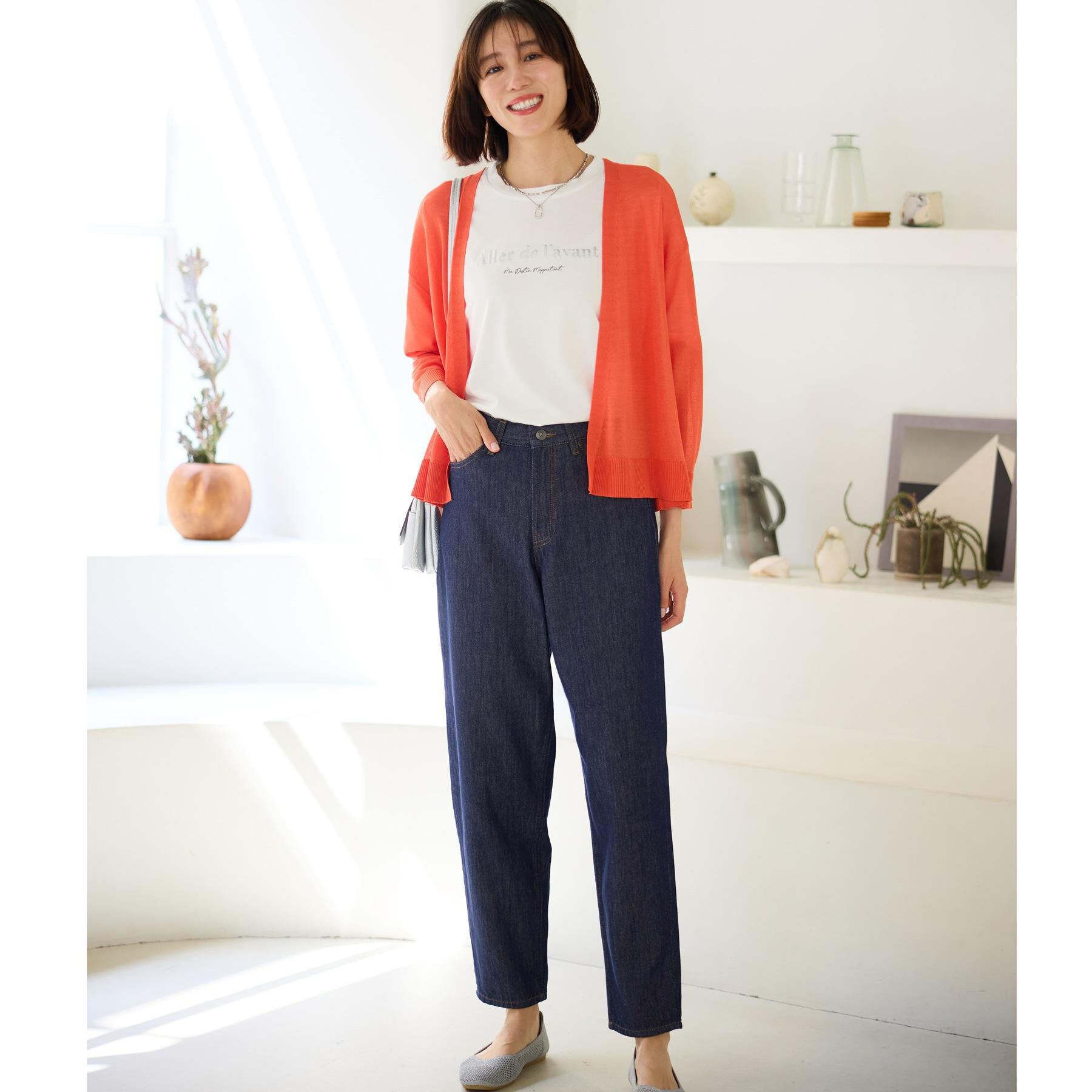 SHOO･LA･RUE「【ひんやり/洗濯機可/S-LL】オンにもオフにも マルチに使えるトッパーカーディガン」|カーディガン|