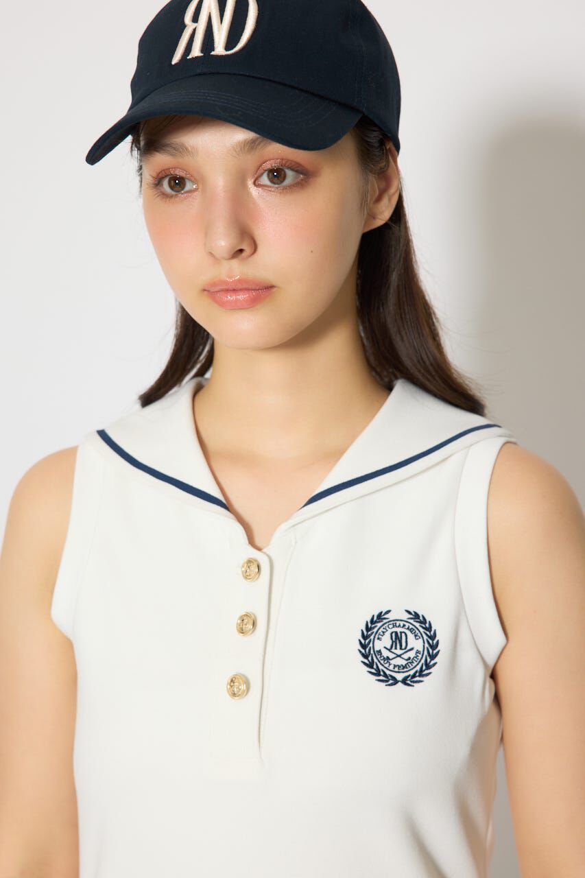 rienda「セーラーカラーカットワンピース」|ワンピース|