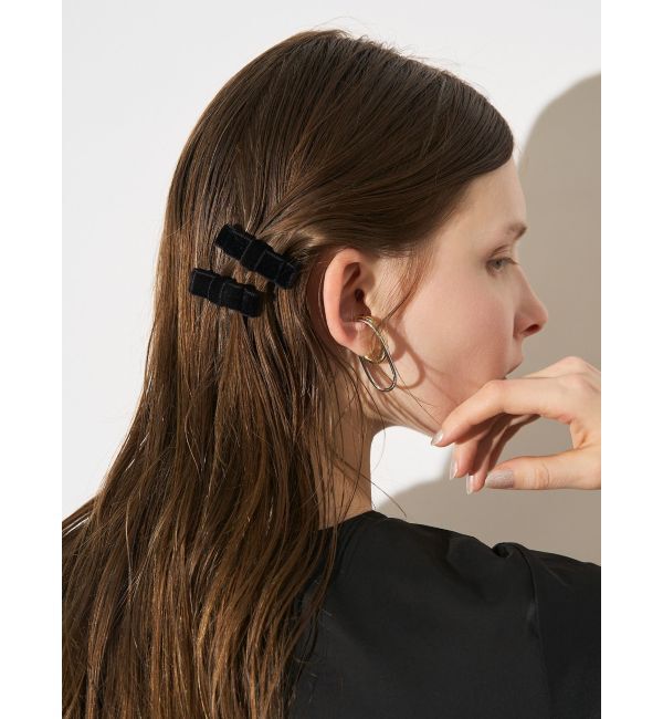ELENDEEK「【jardin des cheveux】MINI RIBBON BARRETTE」|その他|ブラック
