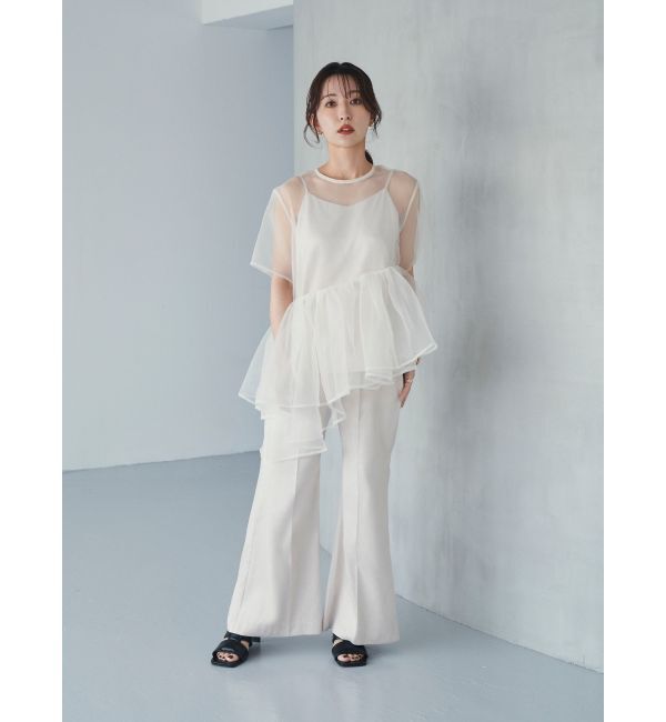 ELENDEEK「【yuumi&times;ELENDEEK】CAMI SET ASYMMETRY BL」|シャツ・ブラウス|
