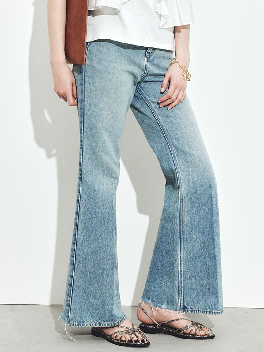 Mila Owen「【MILA PANTS】フレアデニムパンツ」|デニム|LBLU