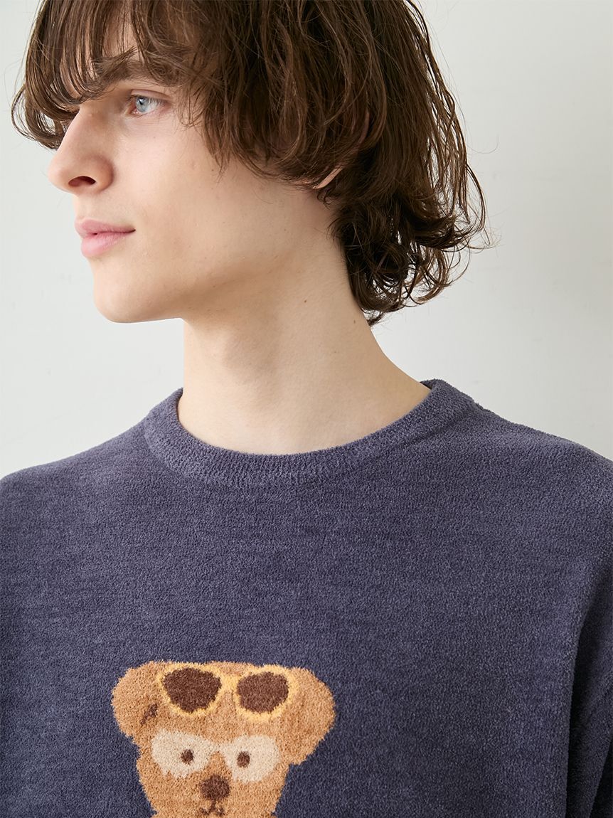 GELATO PIQUE HOMME「【ONLINE限定】【HOMME】 サマーベアジャガードプルオーバー&ロゴジャガードハーフパンツセット」|ルームウェア|