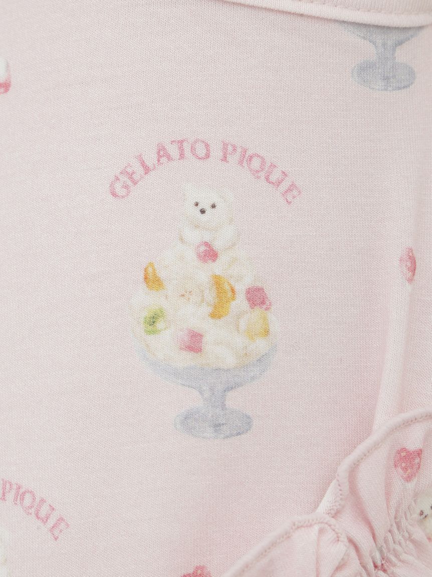  GELATO PIQUE CAT&DOG「【CAT&DOG】【接触冷感】シロクマひんやりスイーツ柄 Coolingフリルプルオーバー」|その他|